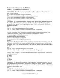 Chapter 2 1 how much organizations depend on their external environment