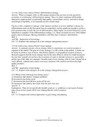 Chapter 5 3 &nbsp;In a short essay, discuss Porter’s differentiation strategy