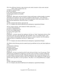 Chapter 6 3 A key difference between a team structure and a matrix structure