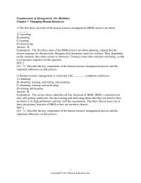 Chapter 7 1 The other choices leave out at least one primary function of HRM