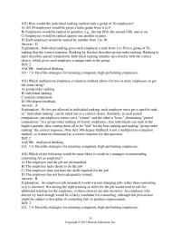 Chapter 7 3 How would the individual ranking method rank a group of 30 employees