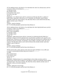 Chapter 9 3 In attribution theory, the behavior of an individual who shows