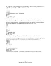Chapter 12 If the standard deviation of demand is six per week