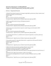 Chapter 14 as the catalyst for low inventory, high quality, tight schedules