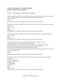 Chapter 15 Delta uses mathematical short-term scheduling techniques