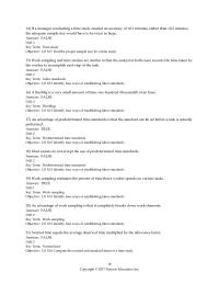 Management Chapter 10 2 If a manager conducting a time study needed an accuracy of&nbsp;