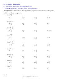 Elementary Education Chapter 8 Analytic Trigonometry 81 The Inverse Sine
