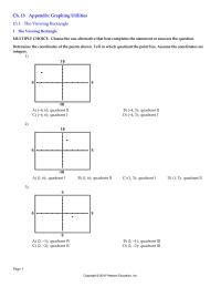 Elementary Education Appendix A&nbsp;quadrant IV Determine the viewing window used