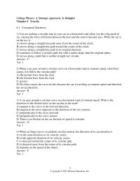 Chapter 6 1 This happens because an outward force balances the pull of