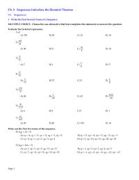 Chapter 9 Geometric Sequences Geometric Series Determine Sequence Geometric