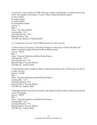 Finance Chapter 2 2 Which of the following is true of mortgage-backed securities