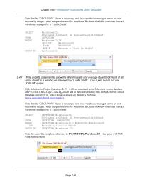 Database Storage & Design Chapter 2 Homework&nbsp;clause is necessary here since warehouse manager names are&nbsp;