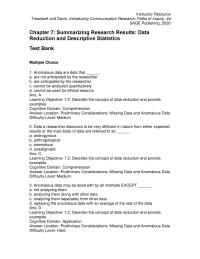 Communications Chapter 07 Which one of the following is NOT a measure of dispersion