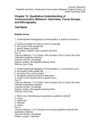 Communications Chapter 13 how to conduct the major methods of qualitative research
