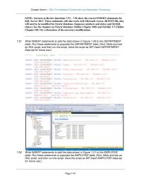 Database Storage & Design Chapter 7 Homework Why were the tables populated in the order shown in Review