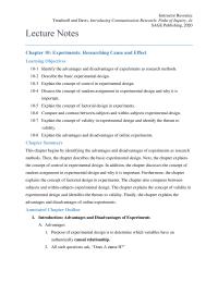 Communications Chapter 10 Homework Eliminate Other Variables That Might Have Caused