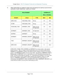 Database Storage & Design Chapter 7 Homework Insert Into Store Values European imports New York