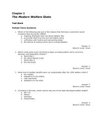 Chapter 2 The Modern Welfare State test Bank multiple Choice