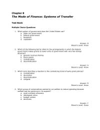 Chapter 8 Government Money Would Given State Programs Use