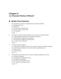 Chapter 06 sometimes One Observes That The Price Company’s