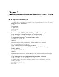 Chapter 07 according The Textbook Authors The Fed Isa