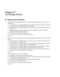 Chapter 12 Conventional mort gages Not Allow Borrower Take Advantage Falling