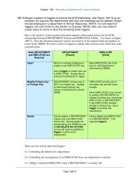 Database Storage & Design Chapter 10b Homework Design a system of triggers to enforce the M-M relationship