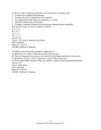 Accounting Chapter 8 Preliminary Materiality Should Allocated Income Statement Accounts