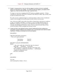 Database Storage & Design Chapter 10c Homework This is the variable that will hold the value to be returned