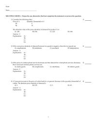 Chapter 19 1 Income elasticity of demand reflects