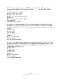 Economics Chapter 5 6 The figure shows the competitive market for milk