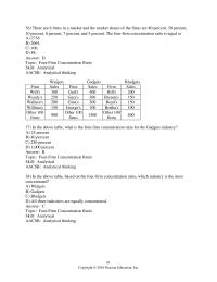 Economics Chapter 10 4 Four firm Concentration Ratio&nbsp;