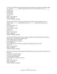Economics Chapter 17 2 According to the Coase theorem, part of what is
