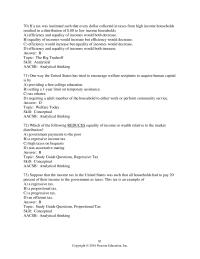 Economics Chapter 19 5 The Above Table Shows The Distribution Income