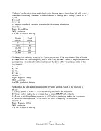 Economics Chapter 20 2 His Utility From Wealth 7000 Units The