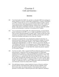Biology & Life Sciences Chapter 1 Another Nucleic Acid Intermediary Would