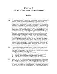 Biology & Life Sciences Chapter 5 Why Might These Mobile Genetic Elements Have