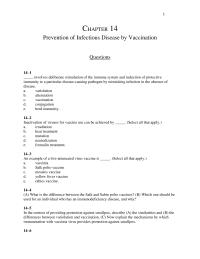 Chapter 14 Which The Following Vaccines Least Likely Pose