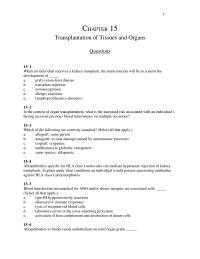 Chapter 15 In the context of organ transplantation