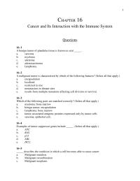 Chapter 16 They Are Resistant Toxins Used Chemotherapy They