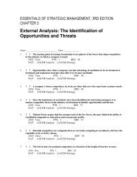 Chapter 3 A fragmented industry consists of a small&nbsp;