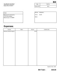 Section 1-8 West Sunset rent wood terms net 30 memo expenses account business Vehicles Expense memo amount customer job expense Total
