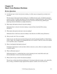 Accounting Chapter 25 Homework Allocating Fixed Overhead Depreciation The Kitchen Equipment