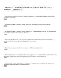 Accounting Chapter 8 1 The Use Resources For Enterprise Systems