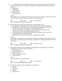 Chapter 3 2 Which of the following statements about the theory of sustainability