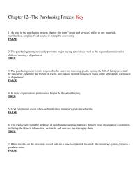 Accounting Chapter 12 1 The Purchasing Process Part The