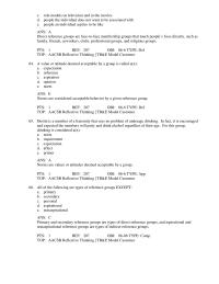 Chapter 6 2 A value or attitude deemed acceptable by a group is called