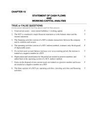 Accounting Chapter 10 Working Capital Is A The Amount Cash