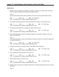 Chapter 15 1 Publicity consists of programs developed by a company