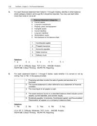 Chapter 2 2 For Each Financial Statement Item Listed Through